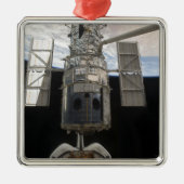 Der Hubble-Weltraumteleskop Space Shuttle Atlant Silbernes Ornament (Vorne)