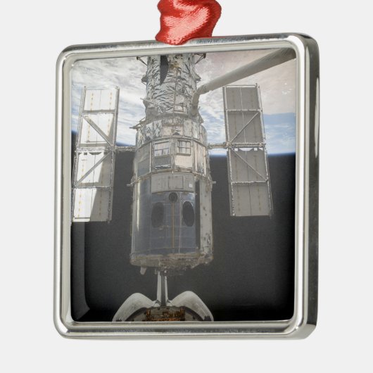 Der Hubble-Weltraumteleskop Space Shuttle Atlant Silbernes Ornament (Links)