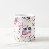 Der hübsche Blumengott ist in ihr, und sie wird ni Kaffeetasse (Mittel)