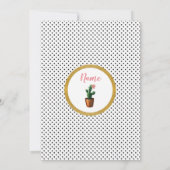 Der hübsche Kaktus-Abschluss-Party-Goldkaktus Einladung (Rückseite)