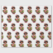 Der Hübsche kleine Helfer des Weihnachtsmanns Geschenkpapier (Flach)