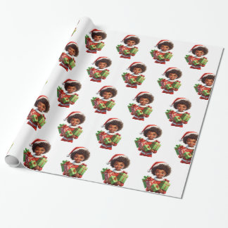 Der Hübsche kleine Helfer des Weihnachtsmanns Geschenkpapier