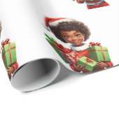 Der Hübsche kleine Helfer des Weihnachtsmanns Geschenkpapier (Rolleneckpunkt)
