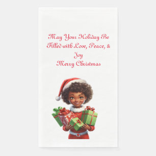 Der Hübsche kleine Helfer des Weihnachtsmanns Serviette