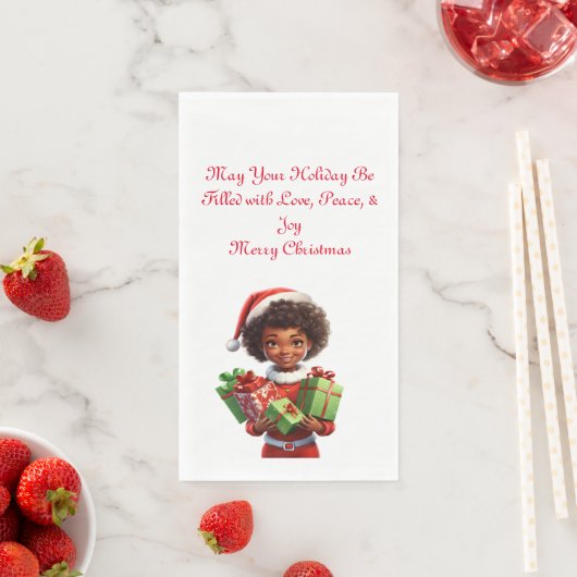 Der Hübsche kleine Helfer des Weihnachtsmanns Serviette (Beispiel)