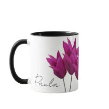 Der hübsche Rosa-Tulpen-Blumen-Name Paula