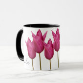 Der hübsche Rosa-Tulpen-Blumen-Name Paula Tasse (Vorderseite Links)