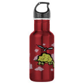 der Hubschrauberschildkröte Edelstahlflasche (Vorderseite)