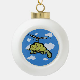 der Hubschrauberschildkröte Keramik Kugel-Ornament