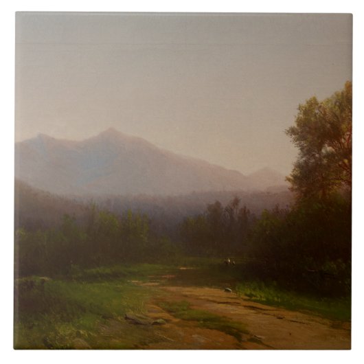 Der Hudson-Landschaft, c.1860-5 (Öl auf Leinwand) Fliese (Vorderseite)