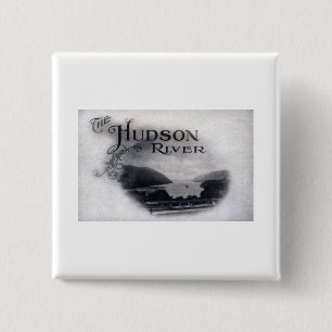 Der Hudson River, New York, 1921 Vintage Button