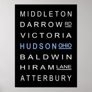 Der Hudson und ihre Straßen Poster