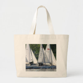 Der Hudson-Yachtclub-Segelboot-Strand-Tasche Jumbo Stoffbeutel