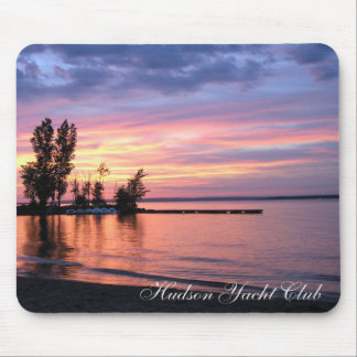 Der Hudson-Yachtclub-Sonnenuntergang-Mausunterlage Mousepad