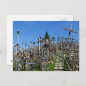 Der Hügel der Kreuze im Norden Litauens Postkarte (Vorne/Hinten)