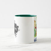 Der Hügel-Frosch und der Schmetterling Zweifarbige Tasse (Mittel)