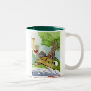 Der Hügel-Frosch und der Schmetterling Zweifarbige Tasse