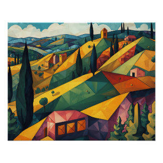 Der Hügel leuchtet hell Poster