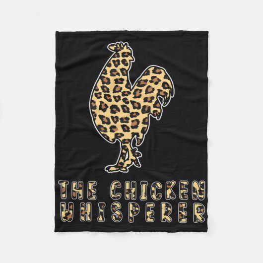 Der Hühnerflüsterer Leopardendruck für Hühner-Fan Fleecedecke (Vorderseite)