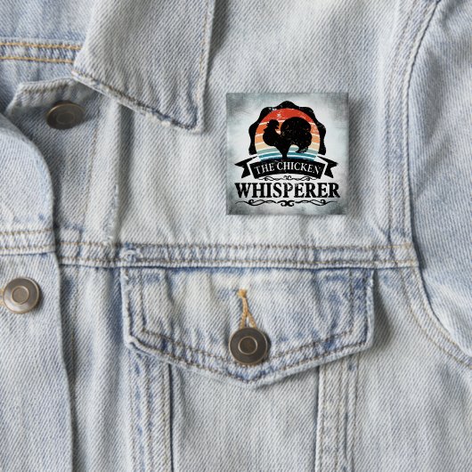 Der Hühnerflüsterer Lustig Button (Beispiel)
