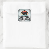 Der Hühnerflüsterer Lustig Quadratischer Aufkleber (Tasche)