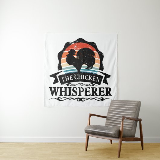 Der Hühnerflüsterer Lustig Wandteppich (Beispiel)