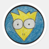 Der Hühnersticker Runder Aufkleber (Vorderseite)