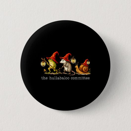 Der Hullabaloo Com Frosch Opossum Schnecke Zaubere Button (Vorderseite)