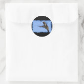 Der Hummingvogelflug Runder Aufkleber (Tasche)