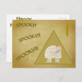 Der Hunchback als Spooky Mummy Feiertagspostkarte (Vorne/Hinten)