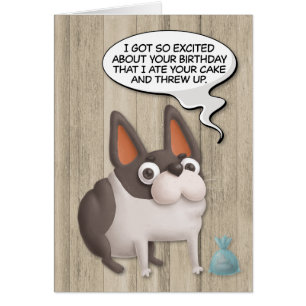 Der Hund "Ate Your Cake" Funny Birthday Card