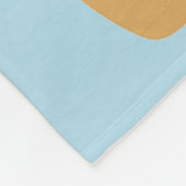 Der Hund auf blauem Hintergrund geht spazieren Fleecedecke (Ecke)