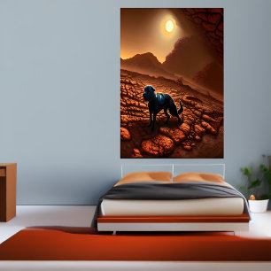 Der Hund auf den Mars   AI Art Poster