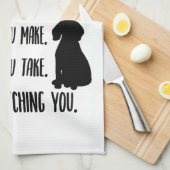 Der Hund beobachtet - Geschenk für Hund Lover Geschirrtuch (Viertel Falte)