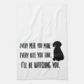 Der Hund beobachtet - Geschenk für Hund Lover Geschirrtuch (Vertikal)