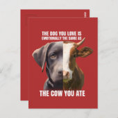 Der Hund, den du Liebe, ist derselbe wie die Kuh, Postkarte (Vorne/Hinten)