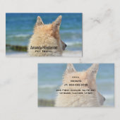 Der Hund der deutschen Schäferhunde blickt auf den Visitenkarte (Vorne/Hinten)