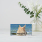 Der Hund der deutschen Schäferhunde blickt auf den Visitenkarte (Stehend Vorderseite)