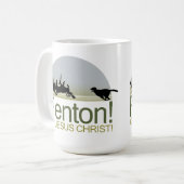 Der Hund, der Hirsche im Richmond Park jagt Kaffeetasse (Vorderseite Links)