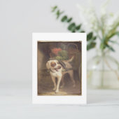 Der Hund des Geschädigten (Öl auf Tafel) Postkarte (Stehend Vorderseite)