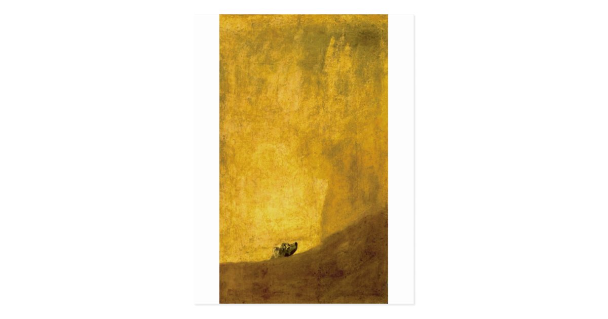 Der Hund, durch Francisco de Goya Postkarte Zazzle