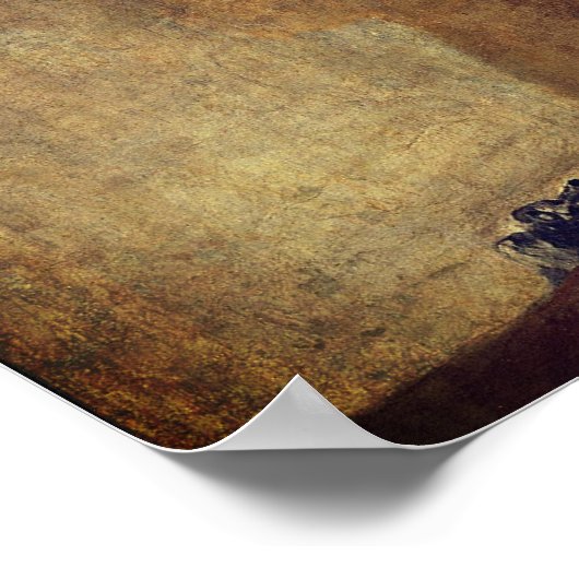 Der Hund (El Perro) - von Francisco Goya Poster (Ecke)