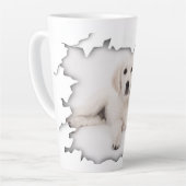 Der Hund entwarf die Latte-Tasse | hohe Tasse (Linke Ecke)