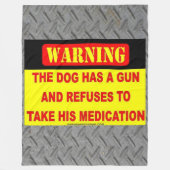 DER HUND HAT EIN SPASS FLEECEDECKE (Vorderseite)