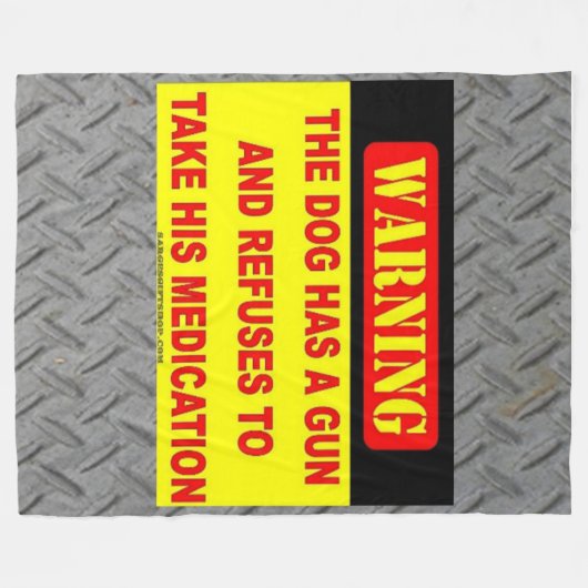 DER HUND HAT EIN SPASS FLEECEDECKE (Vorderseite (Horizontal))