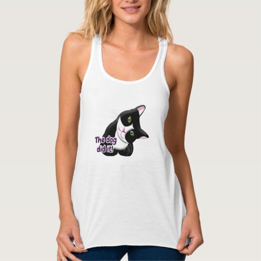 Der Hund hat es Cat gemacht Tank Top (Vorderseite)