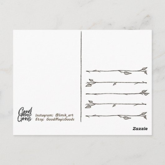 Der Hund im Jagdhaus, Halloween Postcard Postkarte (Rückseite)