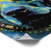 Der Hund in Polka Dot Glasses Poster (Ecke)