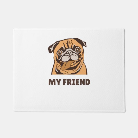 Der Hund ist mein Freund Fußmatte (Vorderseite)