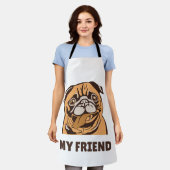 Der Hund ist mein Freund Schürze (Getragen)